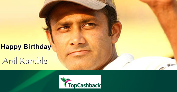 TopCashbackIndia wishing Anil Kumble a very Happy Birthday.   