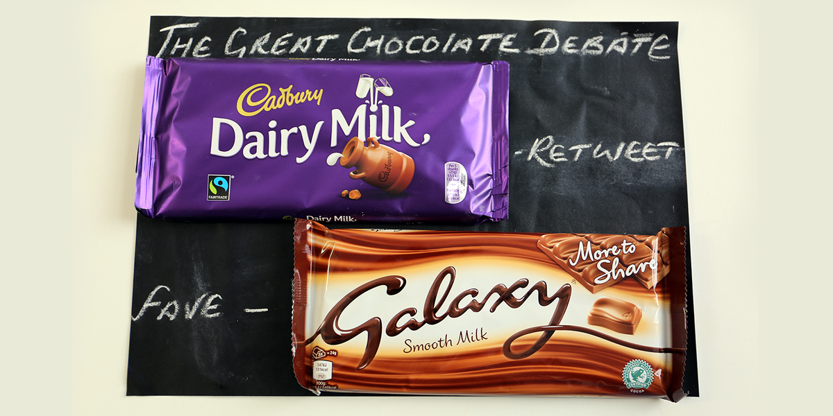 BenefitUK's tweet photo. This week is  #NationalChocolateWeek and we have quite possibly the toughest debate known to mankind. http://t.co/K9ZipzTEAV