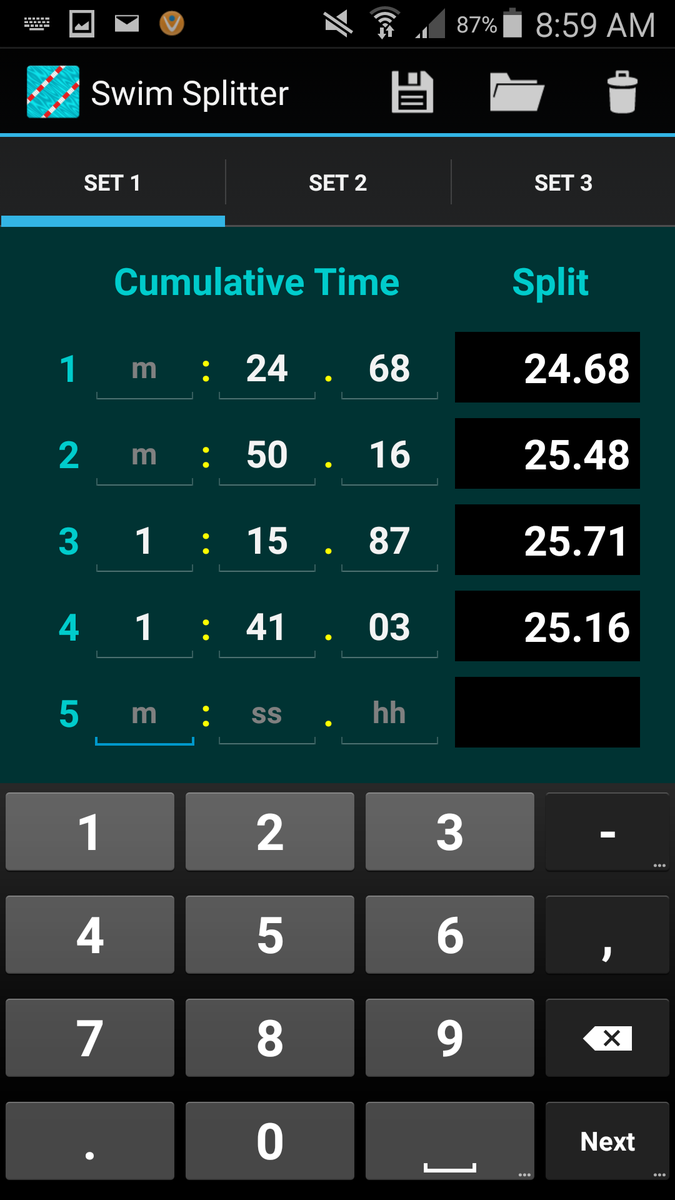 SwimSplitter tweet picture
