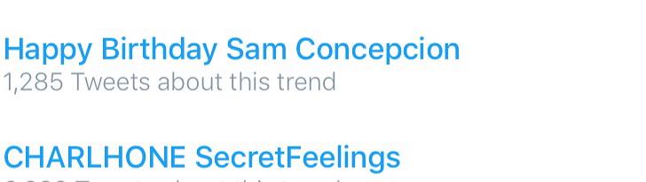 Trendiiiingggggggg!!! Happy Birthday Sam Concepcion    