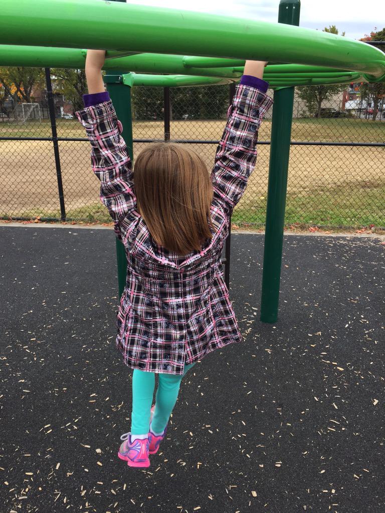 Enjoying recess with the changing leaves :)