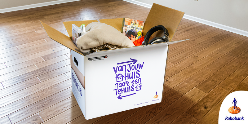 Rabobank's tweet photo. De opbrengst van elke #tehuisdoos gaat naar het goede doel, en zo kun jij helpen: http://t.co/bwWhoKcxRF http://t.co/VgCnV2zt9b