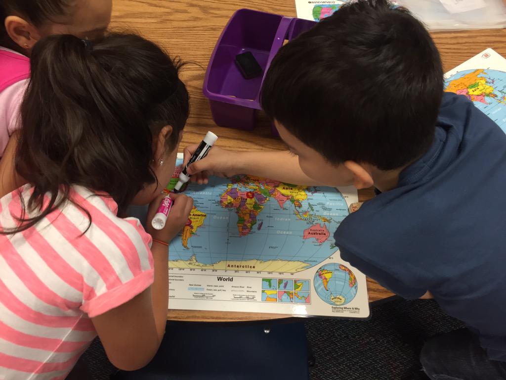 MrsKowalevicz's tweet image. Locating the U.S.A. and the countries our families come from on a world map #globaled #RanIBstars #meonthemap