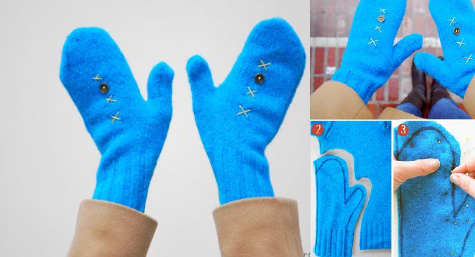 Veco džemperi pārtaisi par dūraiņiem! |  idejukabata.lv/veco-dzemperi-…