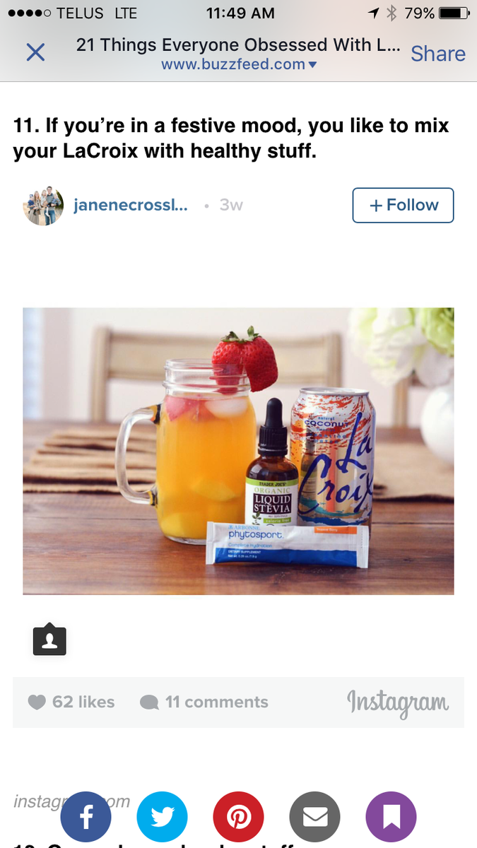 Trending LaCroix seltzer water... Mixing it with healthy stuff #yup #arbonne #phytosport #completehydration