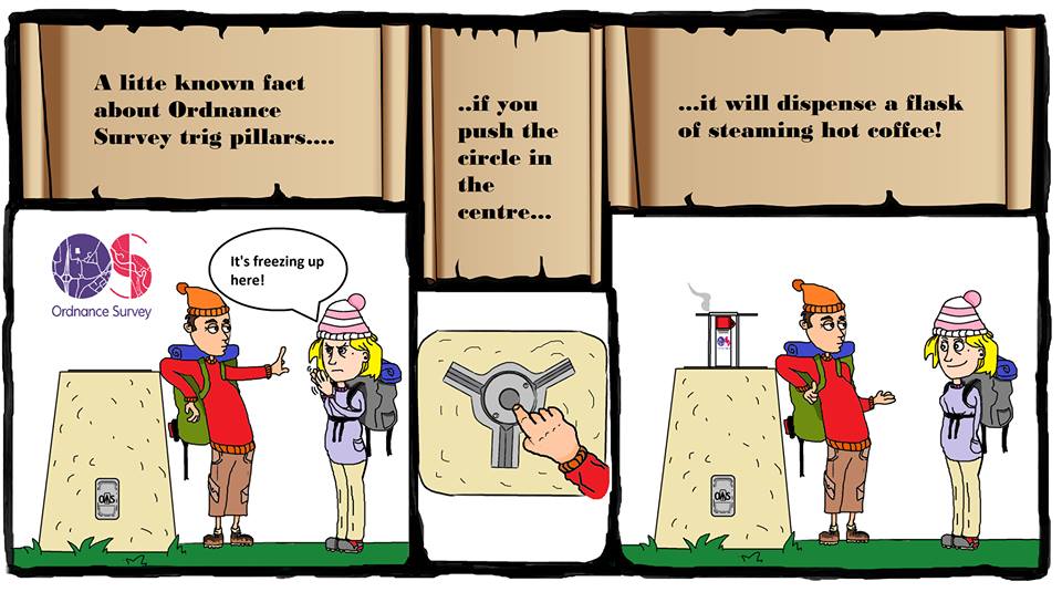 OrdnanceSurvey's tweet image. Hands up if you'd like a trig pillar to do this!