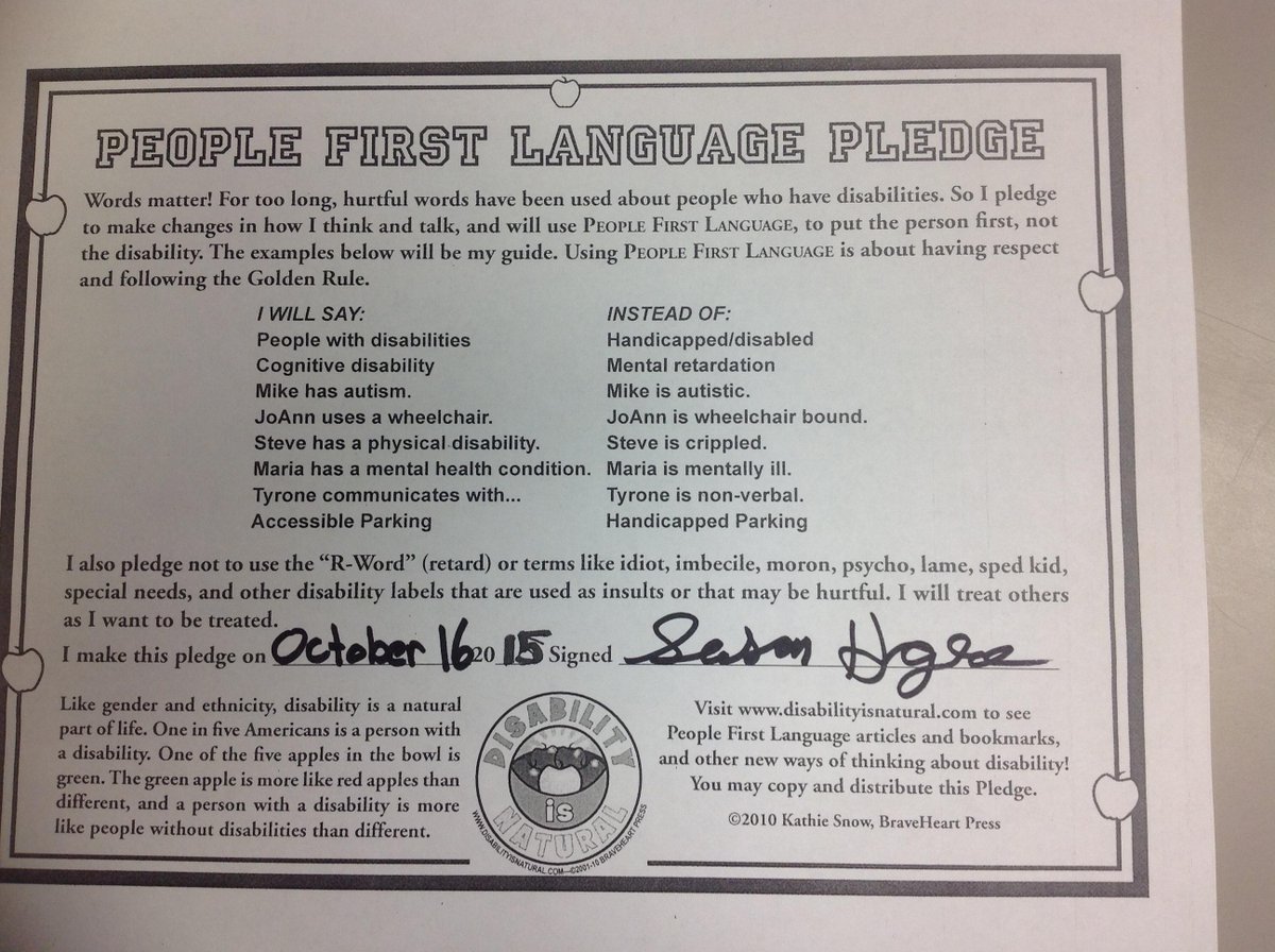 susan_hoyer's tweet image. Because Words Matter! #PersonFirstLanguage #OakPark97