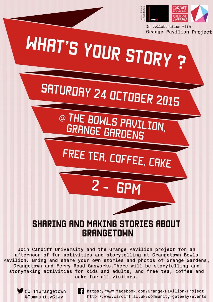 GrangetownStory's tweet image. Save the date- 24 October&apos;15! Everyone is welcome at the Bowls Pavilion, Grange Gardens 2-6pm!! #Grangetown #Cardiff
