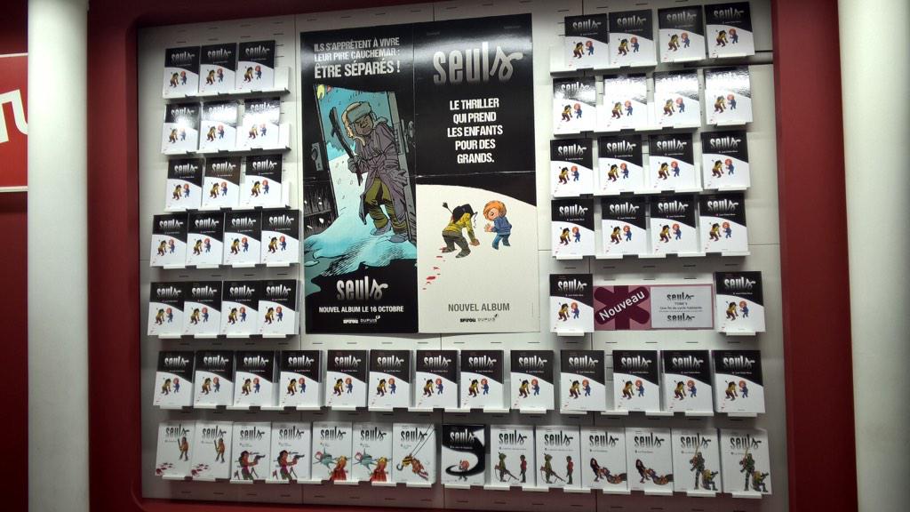 Le très attendu Seuls T9 c'est aujourd'hui !! Avec un magnifique mur au <a href="/furetdunord/">Furet du Nord</a> de Lille ! <a href="/EditionsDupuis/">Éditions Dupuis</a>
