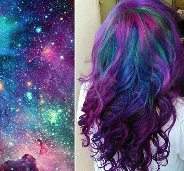 marieclaire's tweet photo. Everyone is OBSESSED with this galactic hair color trend: http://t.co/kbflW1sicA http://t.co/N4xEQmqJmV