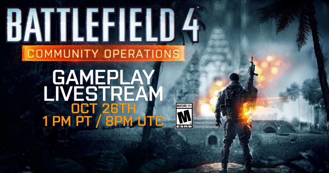 Uzivatel Battlefield Bulletin Na Twitteru Reminder The Bf4 Communityoperations Gameplay Livestream Is Scheduled For 26 October At 00 Pm Utc Http T Co Nnq3lfecns Uzivatel Battlefield Bulletin Na Twitteru Reminder The Bf4 Communityoperations Gameplay Livestream Is Scheduled For 26 October At 00 Pm Utc Http T Co Nnq3lfecns