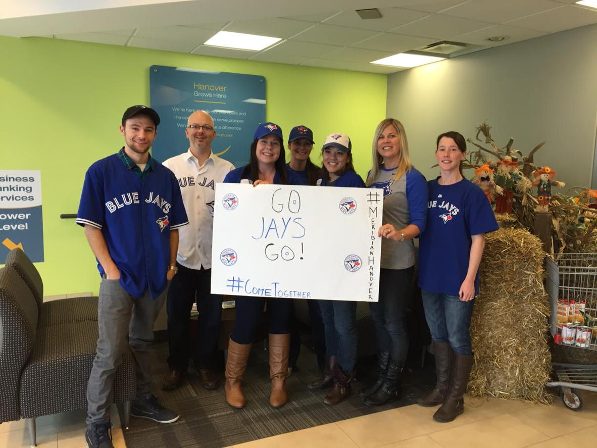 erinaldridge82's tweet photo. Let's go Blue Jays!! @MeridianCU has your back! #ComeTogether #MeridianHanover @BlueJays http://t.co/Ech8E3z4no