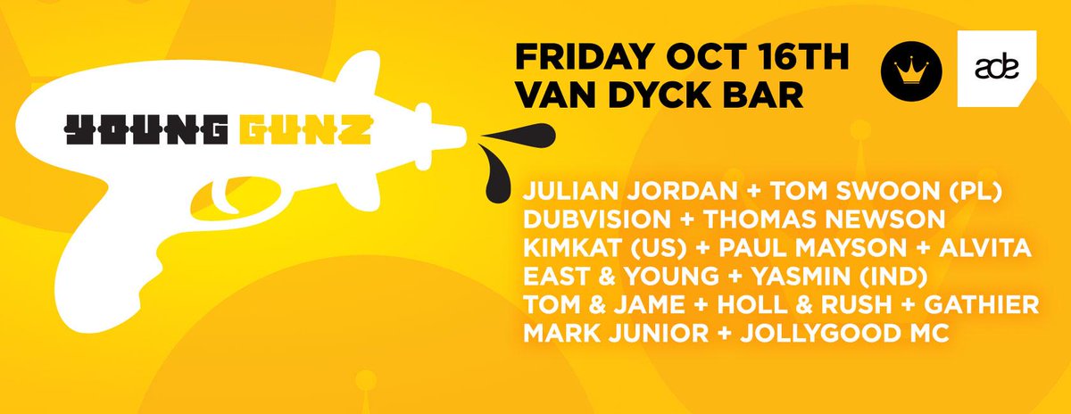Head to <a href="/VanDyckBar/">VAN DYCK BAR</a> tonight w/ <a href="/JulianJordan/">JULIAN JORDAN</a>, <a href="/DubVisionMusic/">DubVision</a>, <a href="/TomSwoon/">Tom Swoon</a>, <a href="/ThomasNewson/">THOMAS NEWSON</a>, <a href="/EastandYoung/">East & Young</a> &amp; more! #ADE15