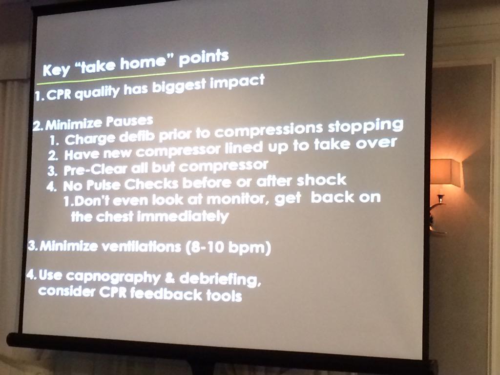 #SEMAC15 @MDAmbulanceCare Pit Crew CPR take home points.