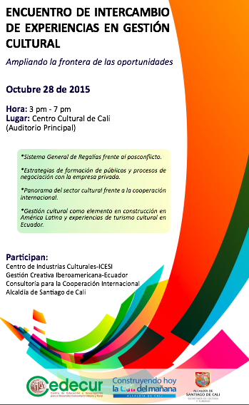 boletinerupcion's tweet photo. @alcaldiadecali Felicitaciones INTERCAMBIO DE EXPERIENCIAS EN GESTIÓN CULTURAL #CEDECUR @GestionCreativ @OIJ_DIGITAL http://t.co/6PgfkAhcnX