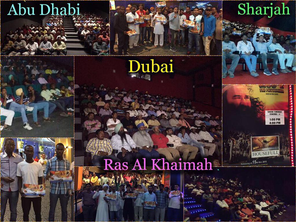 UAE immersed in Housefull shows,9HouseFull shows on 2nd consecutive day #MSG2Crossed325 wid packed houses everywhere
