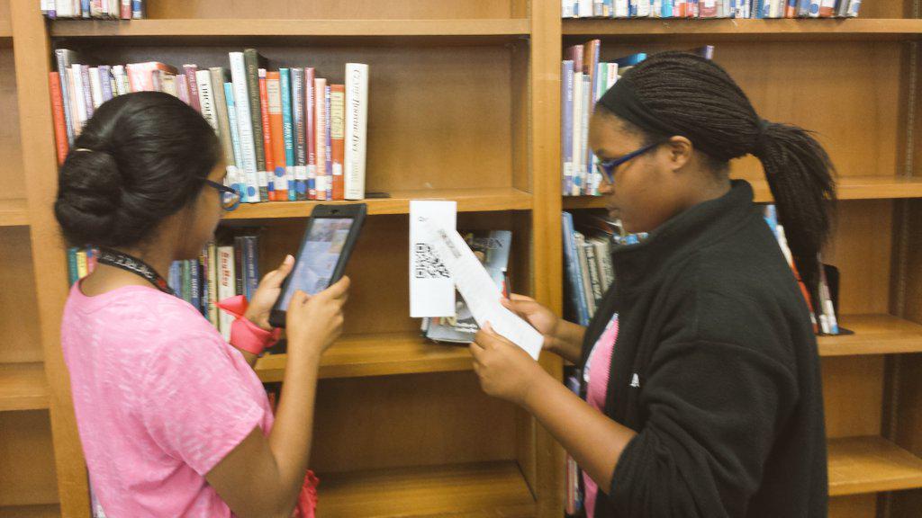 Using QR codes to research Edgar Allen Poe. Thanks Mrs. Mouton! <a href="/AnnaMMouton/">Anna M Mouton, NBCT</a> <a href="/Clarkshaweagles/">Clark-Shaw Magnet</a>