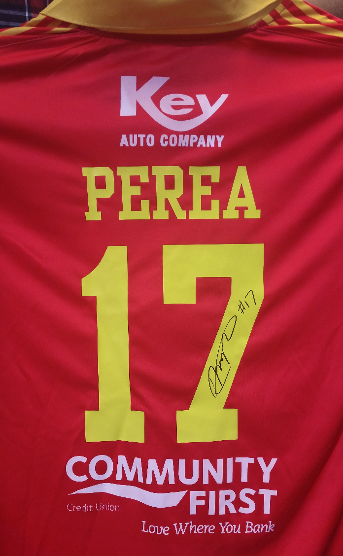 JaxArmadaFC's tweet photo. Armada season ticket holders, keep an eye on your phones, today’s Kraken prize is this @Nicperea Tea Men jersey! http://t.co/6aO7moVgum