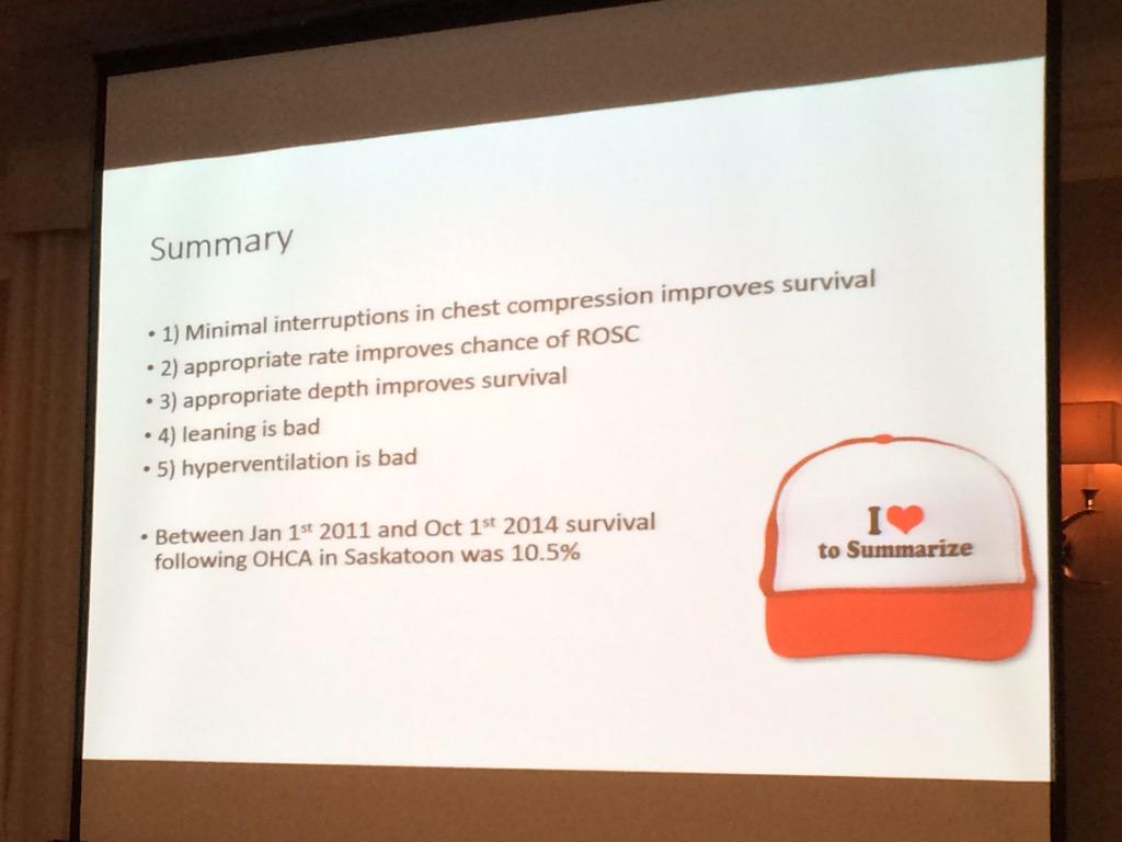 #SEMAC15 tips for success in cardiac arrest care