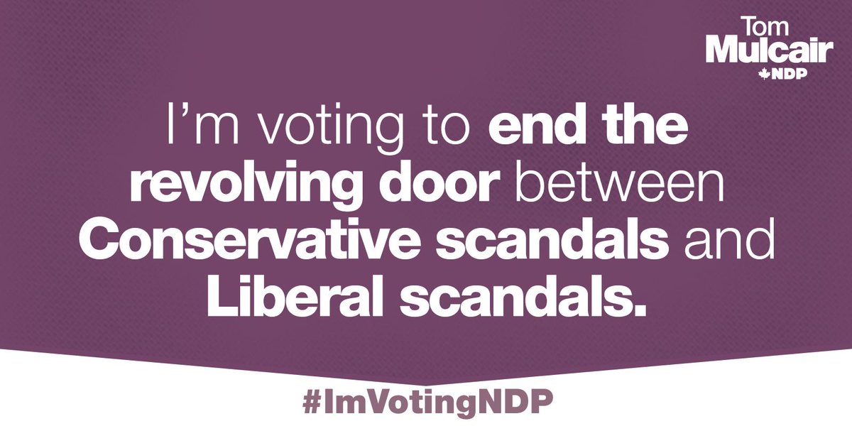 ThomasMulcair's tweet photo. There is a better choice. Cleaning up Ottawa — once and for all — is just one vote away. #ImVotingNDP #elxn42 http://t.co/w6MLwgCjof