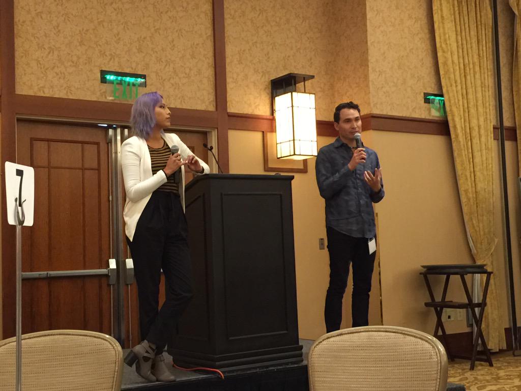 PennGlobalEd's tweet image. Husband-wife duo, Scotti &amp;amp; Juliana of @ScatterTheirOwn kick off their Ignite Talk #gef15 #edchat #scattertheirown