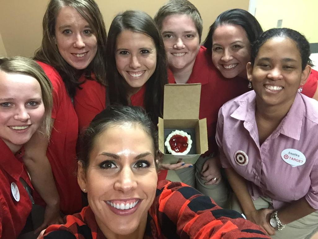 My amazing team surprised me with an amazing cheesecake for bosses day! ❤T1982❤️