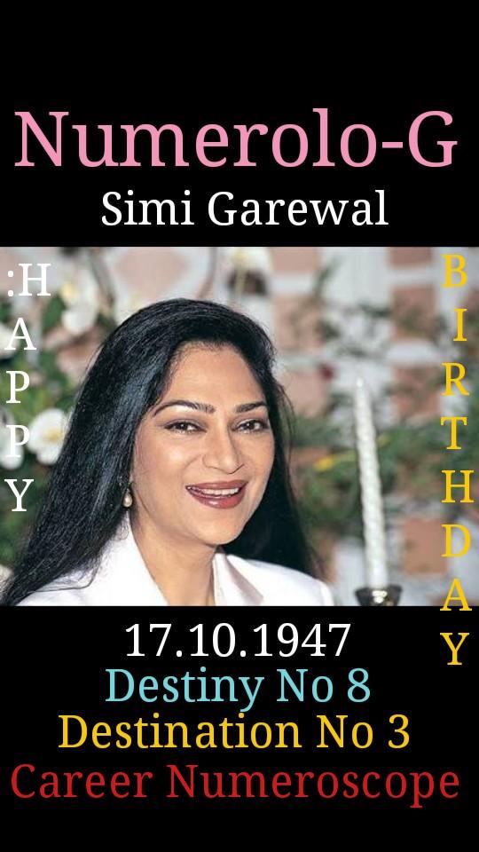 Happy Birthday Simi Garewal !!! Numerolo-G 