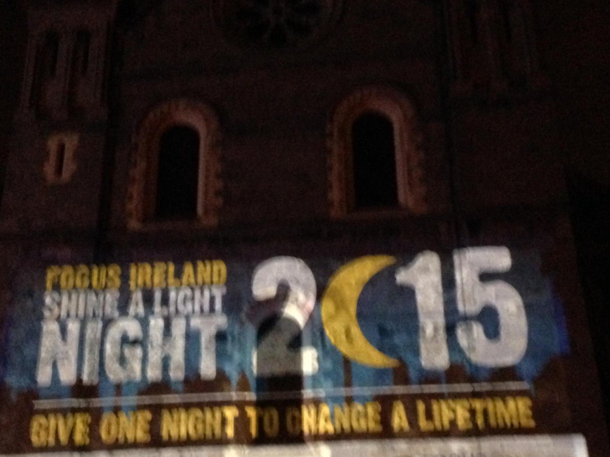 PaulORiordan's tweet image. #shinealight beamed up onto Christchurch Cathedral @focusireland
