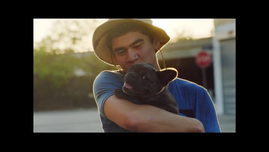 music7950978's tweet photo. @5SOS that dogs face at then end ๐ it loves Calum kissing him #5sosmoney http://t.co/j45uskoMzJ