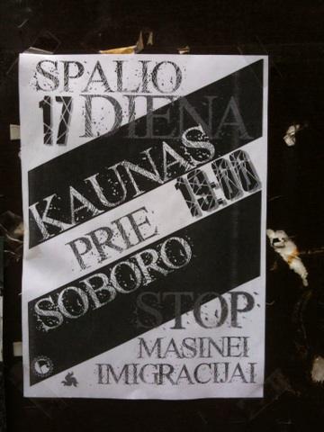 Gabriel79512063's tweet photo. October 17 Kaunas near Soboras (garrison) church stop mass immigration http://t.co/l1HI6iORyj
