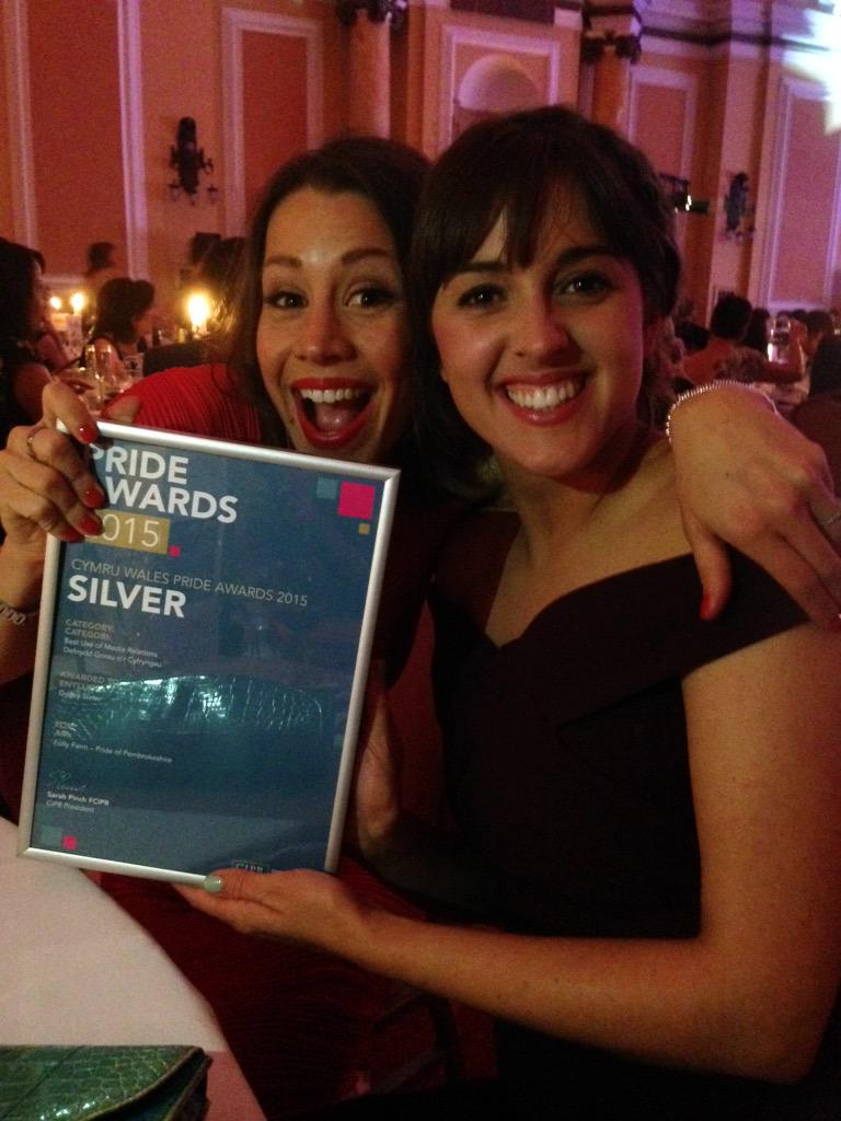Proud of winning Silver at #PRideCYM for Best Use of Media Relations for <a href="/FollyFarmWales/">Folly Farm</a> Pride of Pembrokeshire!