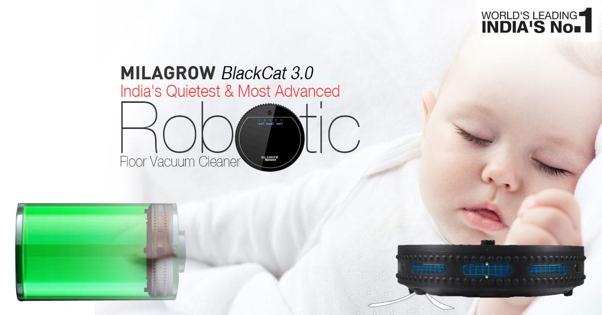 MilagrowRobots's tweet image. Milagrow BlackCat India&apos;s most advanced #FloorCleaningRobot with longest battery life &amp;amp; quietest operation #robotics