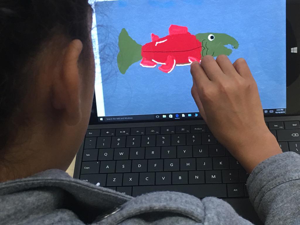 mrzphd's tweet image. #surface3 #MSFTEDU #MIEExpert #art Cedar River #Salmon #experiential #pblchat @FreshPaintTeam @SeattleAquarium