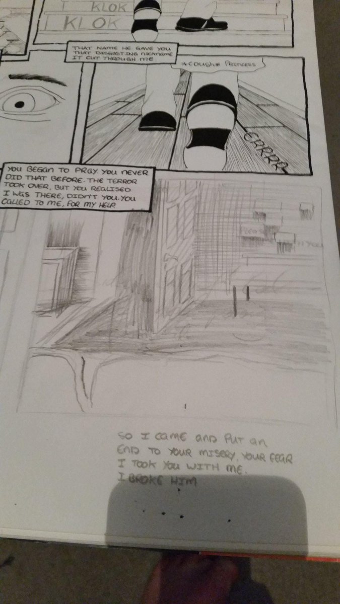 TheCreepyTrees's tweet image. Approaching final page before edit!!! #drawing #comics #illustration