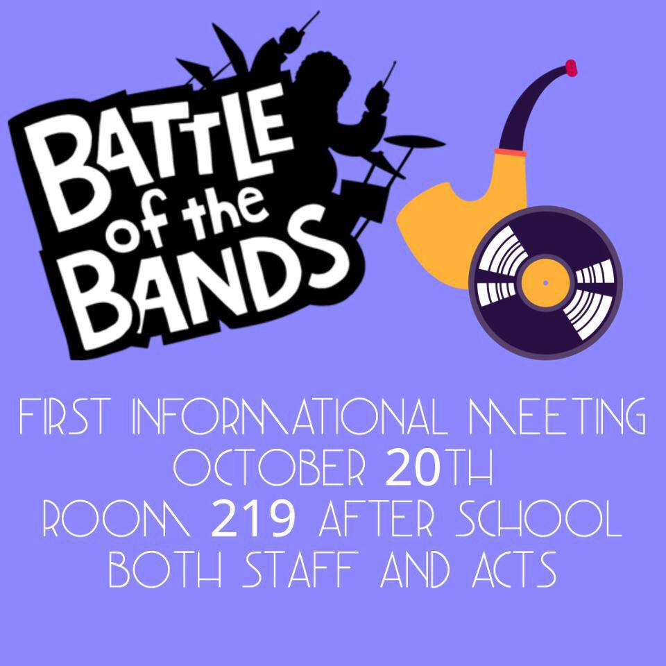 wbhsdeca's tweet photo. It's that time of the year again! Come on out to DECA's first informational meeting for Battle of the Bands. #BOTB http://t.co/cgFLKaKE7I