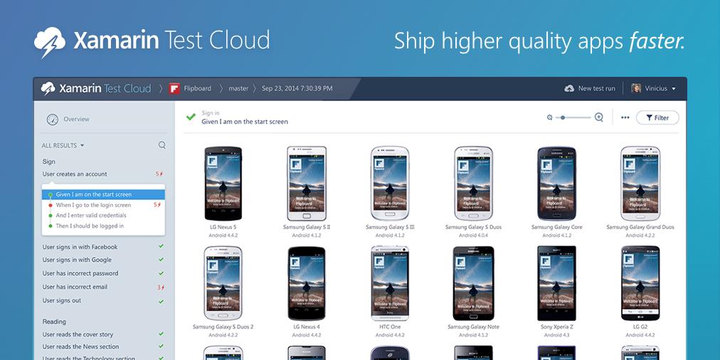 xamarinhq's tweet image. Automated mobile app testing on hundreds of real devices. Learn more: xmn.io/1Pxubcb