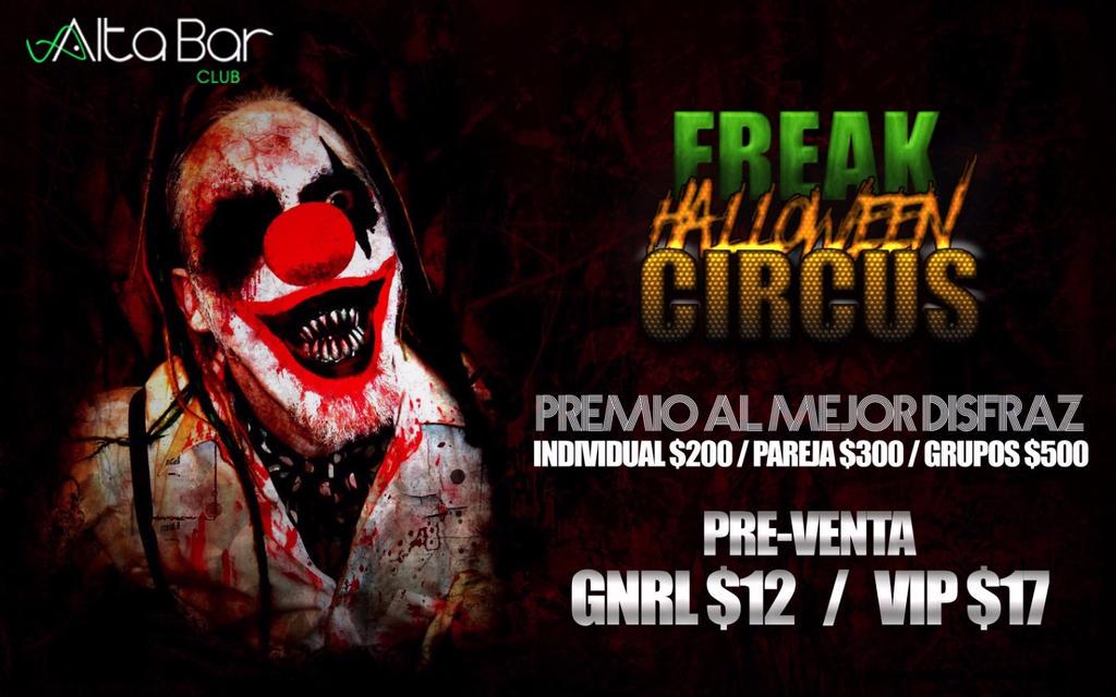 MarelAr7's tweet photo. Tamos readys para este #FreakHalloweenCircus #OnlyAtAltaBar Rifense y me compran sus tickets ya 😎 Whatsapp. 89674404 http://t.co/KKkASltDwc