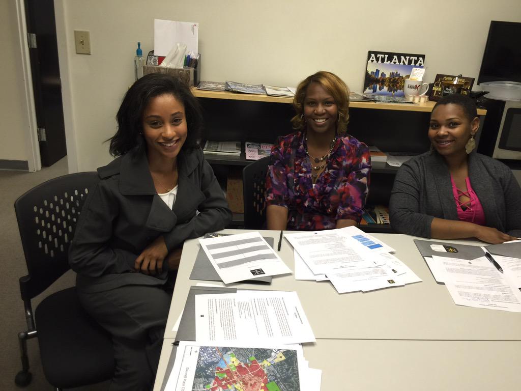 NickelWorks1's tweet photo. The #NickelWorks team welcomes our 1st official interns -- Essence, Tracey & Simone from @ClaytonState #WeWork4U http://t.co/o7r7VEyH4A