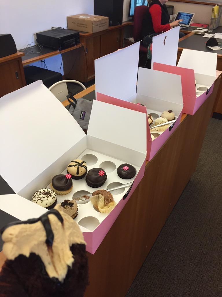 Holy cupcakes. <a href="/patk/">Pat Kinsel</a> making a strong case for investor of the year <a href="/Drizly/">Drizly</a> HQ today.