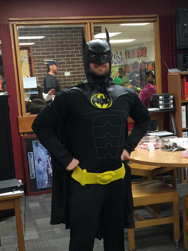 educate_bain's tweet photo. Batman is in the house for Fall Festival! #TheMac http://t.co/XgJJS1b21l