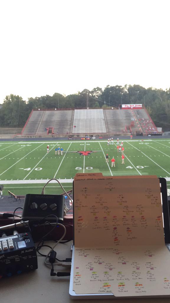 LionFball's tweet photo. 6:45 pregame, 7:30 kick on Friendlee 105.9 FM &amp; AM 1400 KGVL. Online at http://t.co/yNPww0Amm6 or Tune-In Radio. http://t.co/VrmmrPO9wC