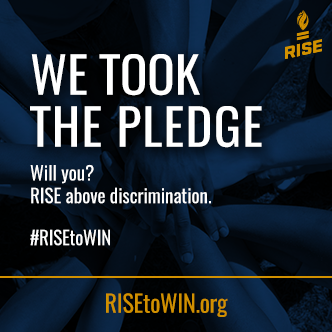 NBA's tweet photo. 30 Teams. One goal: Ending discrimination. 
#RISEtoWin to stand up against racism http://t.co/efnjBgzrI7 http://t.co/6t0zifyaJQ