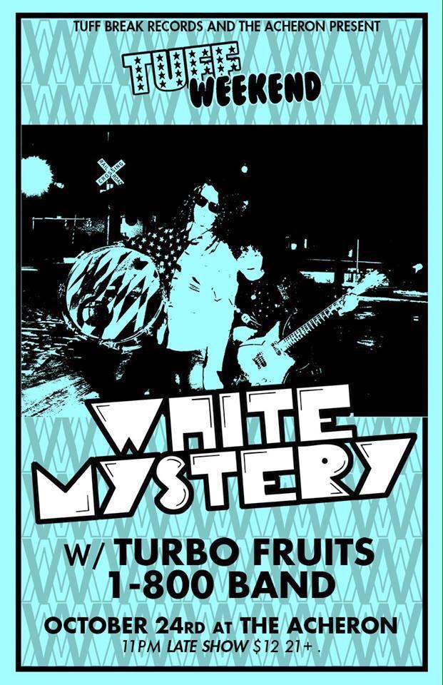 MissAlexWhite's tweet photo. Stoked 10/24 #NYC #TUFFWEEKEND #WHITEMYSTERY .@theacheronbk .@bestshow4life .@WFMU https://t.co/Sgrdqa78Mz http://t.co/pGEUMKU8s1