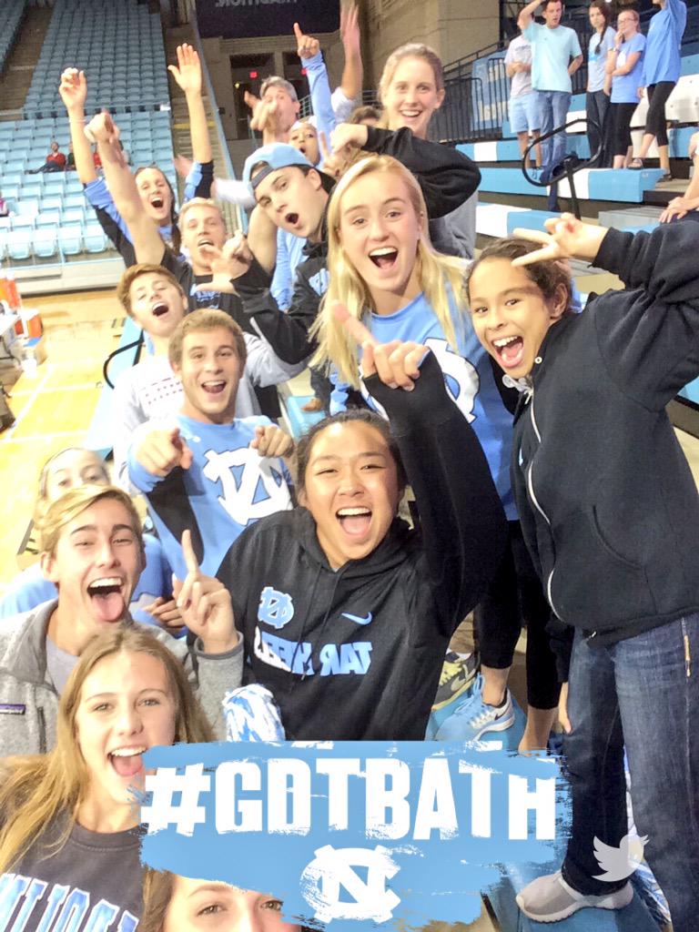 .<a href="/UNCSwimDive/">Carolina Swimming & Diving</a> cheering on #UNCVB. #TarHeelFamily