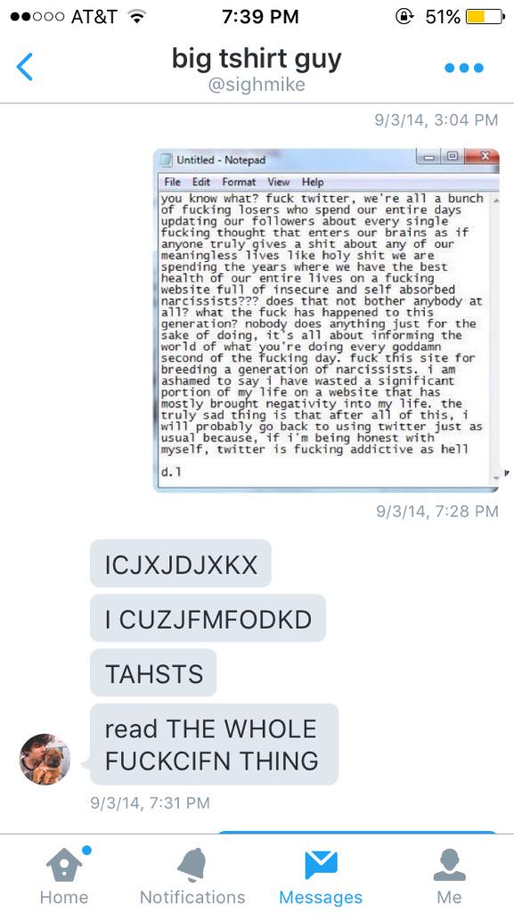 gtfogabby's tweet photo. @sighmike UN FOLLOWING ASS BITCH FOLLOW ME BACK AGAIN. look at all our moments #goals http://t.co/xujd4eKffx