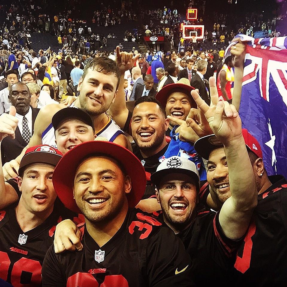 Cheers for the pic bruv!!! <a href="/andrewbogut/">Andrew Bogut</a> #WatANight