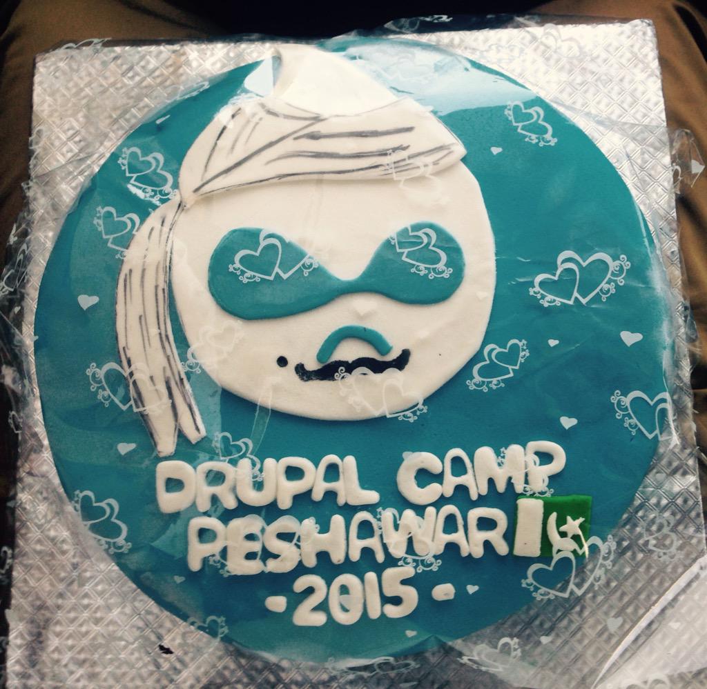 isalmanhaider's tweet image. Spoiler alert - Here goes the #drupalcamppeshawar #cake

Special thanks to Meena&apos;s Delights 
#peshawar #pakistan