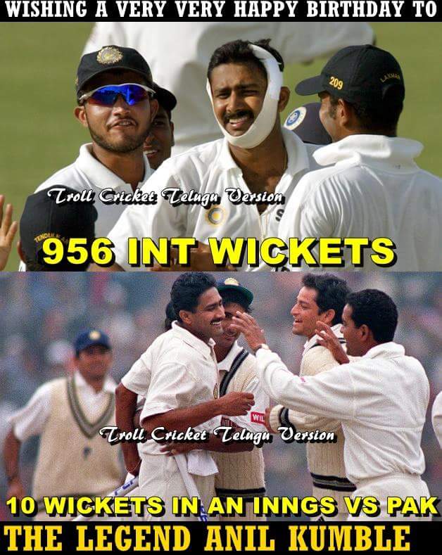 Happy Birthday Anil Kumble....  A very humble person.... A true fighter.... Legend of Indian Cricket.. 