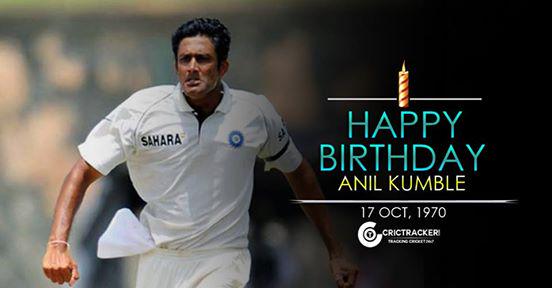 Happy Birthday Anil Kumble. He turns 45 today....  