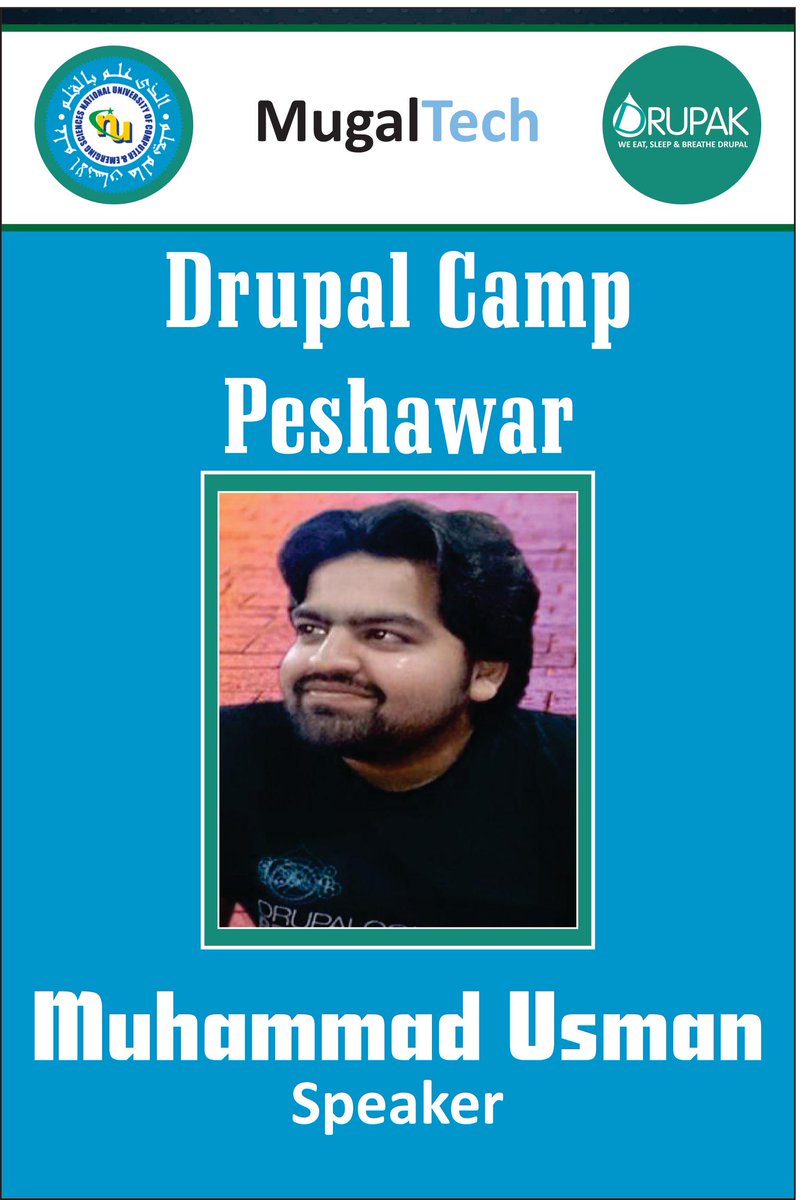 isalmanhaider's tweet image. Usman Ahmad
#drupalcamppeshawar #drupal #peshawar